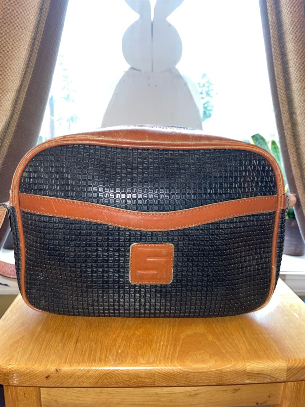 Black and Brown Crossbody Bag - Classic Travel Style